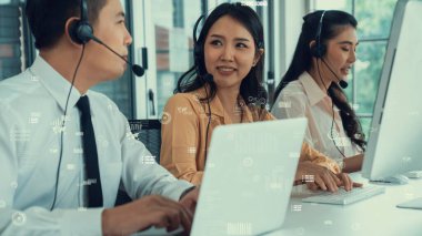 Müşteri desteği çağrı merkezi kıskanç grafik ile veri sağlar