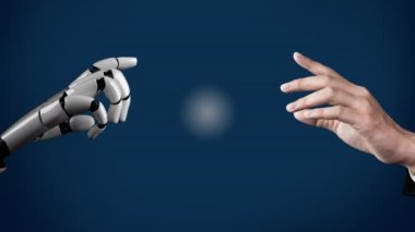 Gelecekçi robot yapay zeka devrimci yapay zeka teknolojisi konsepti