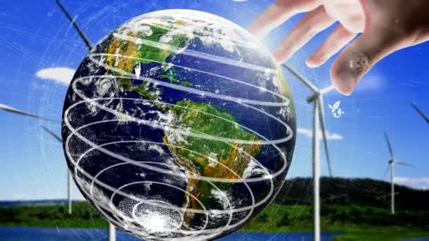 Conservação ambiental conceitual e desenvolvimento sustentável do ESG — Vídeo de Stock