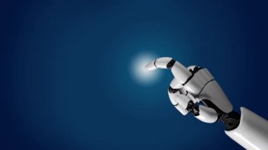Gelecekçi robot yapay zeka devrimci yapay zeka teknolojisi konsepti