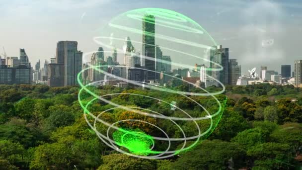 Green City-Technologie auf dem Weg zu nachhaltigem Veränderungskonzept — Stockvideo