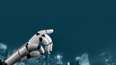 Gelecekçi robot yapay zeka devrimci yapay zeka teknolojisi konsepti
