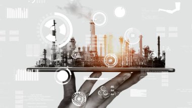 Geleceğin fabrikası ve yaratıcı enerji endüstrisi konsepti