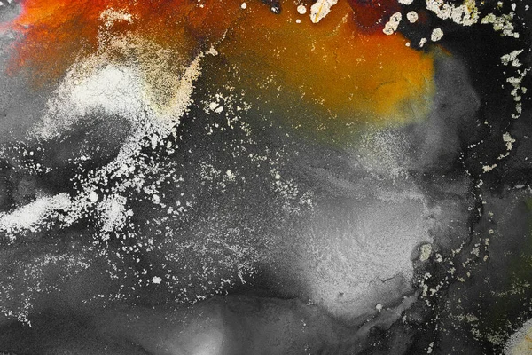 Brandende abstracte achtergrond van marmeren inkt kunst van prachtige originele schilderij — Stockfoto