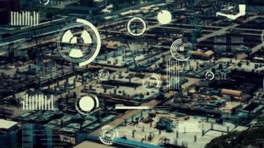 İnşaat alanı üzerinde değişiklik grafikli inşaat teknolojisi kavramı