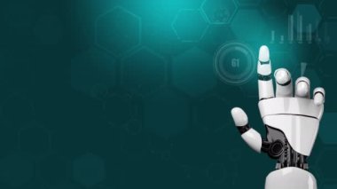 Gelecekçi robot yapay zeka devrimci yapay zeka teknolojisi konsepti