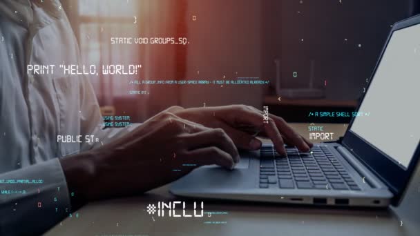 将来のソフトウェアの概念プログラミングとコーディング — ストック動画
