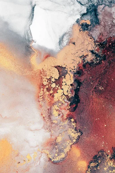 Płonące abstrakcyjne tło z marmurowej sztuki tuszu wykwintnego oryginalnego malarstwa — Zdjęcie stockowe