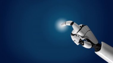 Gelecekçi robot yapay zeka devrimci yapay zeka teknolojisi konsepti