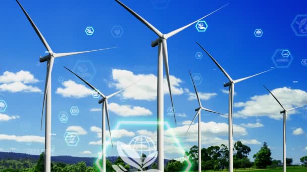 Tecnologia Conservazione Dell Ambiente Approccio Globale Sostenibile Esg Con Energia — Video Stock