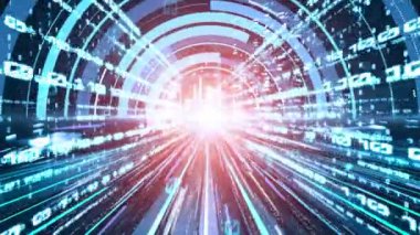 Yazılım geliştirme, uygulama programlama kodu ve gizli bilgisayar kodlaması. Yeni bilgi çağındaki küresel eğilimleri değiştiren akıllı dijital dönüşüm ve teknoloji bozulması kavramı .