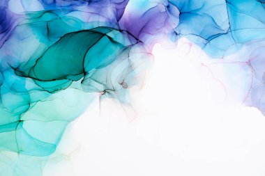 Soyut arkaplan için özgün tablodaki mermer mürekkep soyut sanat. Boyama, ombre alkol mürekkebinin pürüzsüz mermer arkaplan desenini yaratmak için yüksek kaliteli kağıt dokusuna boyanmış. .