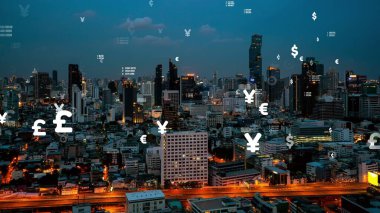 İş verileri analitik arayüzü akıllı şehrin üzerinde uçuyor ve iş zekasının geleceğini değiştiriyor. Stratejik plan için büyük verileri analiz etmek için bilgisayar yazılımı ve yapay zeka kullanılır .