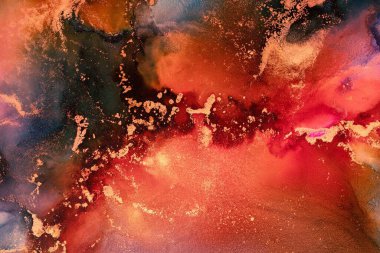 Enfes orjinal resmin mermer mürekkep sanatının soyut arkaplanını yakmak. Boyama, ombre alkol mürekkebinin pürüzsüz mermer arkaplan desenini yaratmak için yüksek kaliteli kağıt dokusuna boyanmış. .