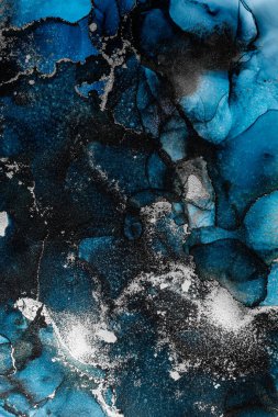 Soyut arkaplan için özgün tablodaki mermer mürekkep soyut sanat. Resim, Kintsuki mürekkep sanatının düz mermer arkaplan desenini yaratmak için yüksek kaliteli kağıt dokusuna boyanmış. .