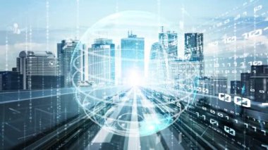 Fütürist küresel sosyal medya, insanlar iletişim ağı ve dijital veri paylaşımı kuruyor. Yeni bilgi çağındaki küresel eğilimleri değiştiren akıllı dijital dönüşüm ve teknoloji bozulması kavramı .