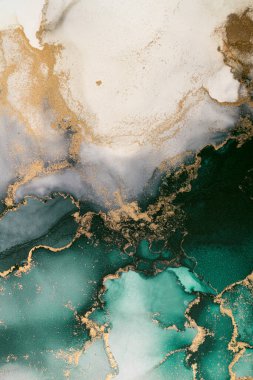 Soyut arkaplan için özgün tablodaki mermer mürekkep soyut sanat. Resim, Kintsuki mürekkep sanatının düz mermer arkaplan desenini yaratmak için yüksek kaliteli kağıt dokusuna boyanmış. .