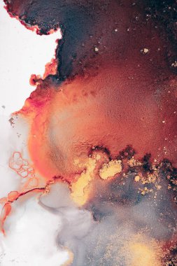 Enfes orjinal resmin mermer mürekkep sanatının soyut arkaplanını yakmak. Boyama, ombre alkol mürekkebinin pürüzsüz mermer arkaplan desenini yaratmak için yüksek kaliteli kağıt dokusuna boyanmış. .