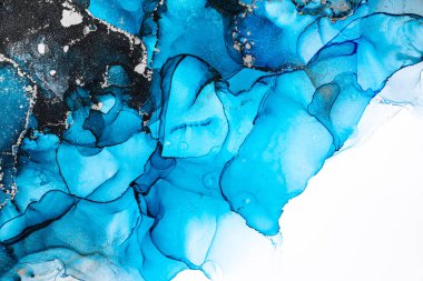 Soyut arkaplan için özgün tablodaki mermer mürekkep soyut sanat. Boyama, ombre alkol mürekkebinin pürüzsüz mermer arkaplan desenini yaratmak için yüksek kaliteli kağıt dokusuna boyanmış. .