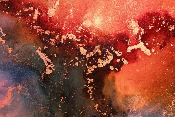 Сжигание Абстрактного Фона Мраморных Чернил Искусства Изысканной Оригинальной Живописи Картина — стоковое фото