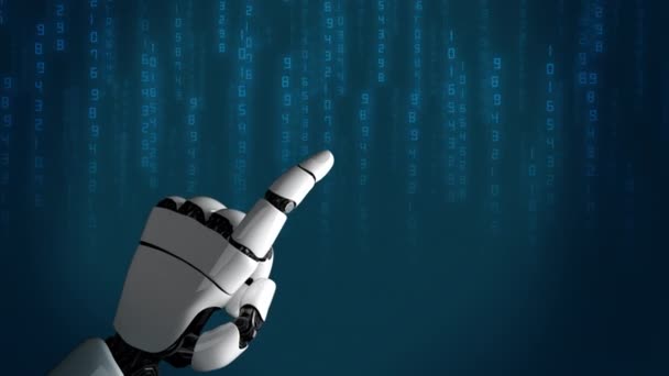Robot Futuristik Kecerdasan Buatan Pengembangan Teknologi Revolusioner Dan Konsep Pembelajaran — Stok Video