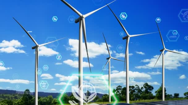 Tecnologia Conservazione Dell Ambiente Approccio Globale Sostenibile Esg Con Energia — Video Stock