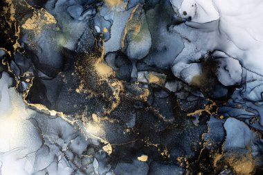 Soyut arkaplan için özgün tablodaki mermer mürekkep soyut sanat. Boyama, ombre alkol mürekkebinin pürüzsüz mermer arkaplan desenini yaratmak için yüksek kaliteli kağıt dokusuna boyanmış. .