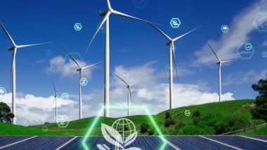 Çevre koruma teknolojisi ve yenilenebilir doğal kaynaklardan gelen temiz enerji ve güçle küresel sürdürülebilir ESG 'ye yaklaşmak