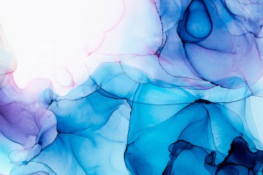 Soyut arkaplan için özgün tablodaki mermer mürekkep soyut sanat. Boyama, ombre alkol mürekkebinin pürüzsüz mermer arkaplan desenini yaratmak için yüksek kaliteli kağıt dokusuna boyanmış. .