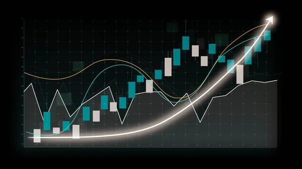 Concept Croissance Des Entreprises Dans Graphique Allusif Montrant Que Les — Photo