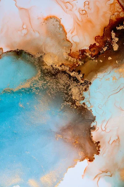 Soyut arkaplan için özgün tablodaki mermer mürekkep soyut sanat. Boyama, ombre alkol mürekkebinin pürüzsüz mermer arkaplan desenini yaratmak için yüksek kaliteli kağıt dokusuna boyanmış. .