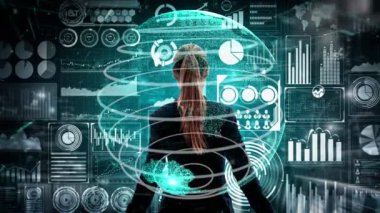 İş Mali Analitik Analitik için Büyük Veri Teknolojisi. Modern grafik arayüzü iş satış raporları, kar tablosu ve borsa eğilimleri analizleri hakkında muazzam bilgiler gösteriyor .