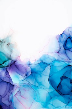 Soyut arkaplan için özgün tablodaki mermer mürekkep soyut sanat. Boyama, ombre alkol mürekkebinin pürüzsüz mermer arkaplan desenini yaratmak için yüksek kaliteli kağıt dokusuna boyanmış. .