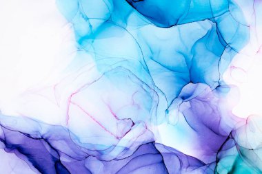 Soyut arkaplan için özgün tablodaki mermer mürekkep soyut sanat. Boyama, ombre alkol mürekkebinin pürüzsüz mermer arkaplan desenini yaratmak için yüksek kaliteli kağıt dokusuna boyanmış. .