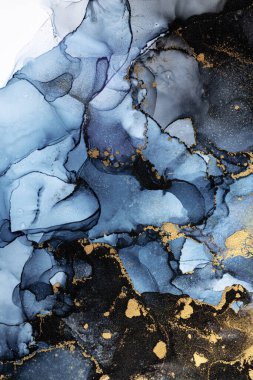 Soyut arkaplan için özgün tablodaki mermer mürekkep soyut sanat. Resim, Kintsuki mürekkep sanatının düz mermer arkaplan desenini yaratmak için yüksek kaliteli kağıt dokusuna boyanmış. .