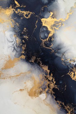 Soyut arkaplan için özgün tablodaki mermer mürekkep soyut sanat. Resim, Kintsuki mürekkep sanatının düz mermer arkaplan desenini yaratmak için yüksek kaliteli kağıt dokusuna boyanmış. .