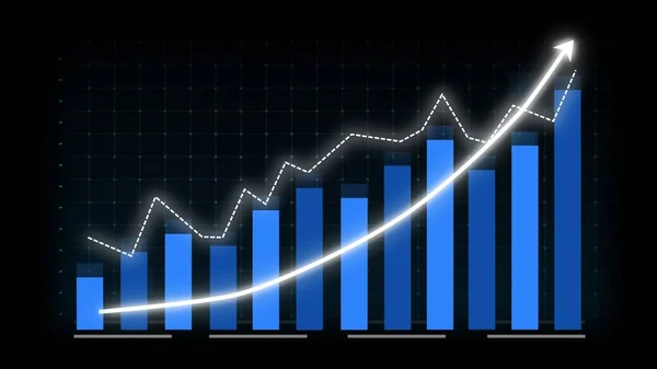 Geschäftswachstumskonzept Einer Anspielungsreichen Grafik Die Zeigt Wie Der Marketingumsatzgewinn Auf — Stockfoto