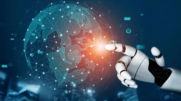 Robot Futuriste Intelligence Artificielle Développement Technologique Révolutionnaire Concept Apprentissage Automatique — Photo