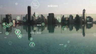 Çevre kirliliğini azaltmak ve ESG hedeflerine ulaşmak için temiz enerji, geri dönüşüm ve sıfır atık yönetimi yoluyla sürdürülebilir değişim kavramına doğru kayan yeşil şehir teknolojisi .