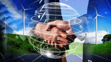 Kavramsal çevresel koruma ve sürdürülebilir ESG geliştirme. 3B hazırlama bilgisayarı grafiği .