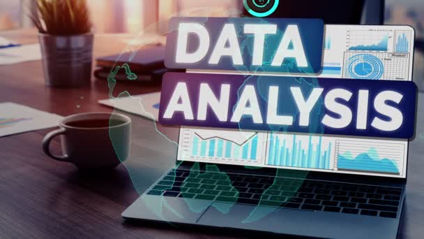 Análisis Datos Para Negocios Finanzas Conceptuales Interfaz Gráfica Que Muestra — Vídeo de stock