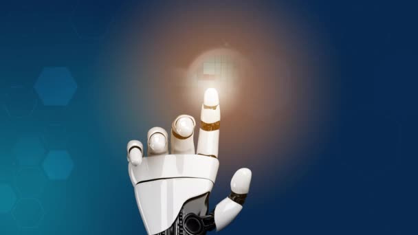 Robot Futuriste Intelligence Artificielle Développement Technologique Révolutionnaire Concept Apprentissage Automatique — Video