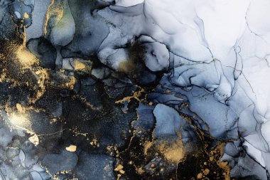 Soyut arkaplan için özgün tablodaki mermer mürekkep soyut sanat. Boyama, ombre alkol mürekkebinin pürüzsüz mermer arkaplan desenini yaratmak için yüksek kaliteli kağıt dokusuna boyanmış. .