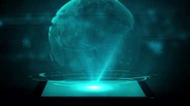 Gelecekçi robot yapay zeka yapay zeka yapay zekayı aydınlatıyor ve makine öğrenme kavramını geliştiriyor. İnsan hayatının geleceği için küresel robot biyonik bilim araştırması. 3B görüntüleme grafiği.