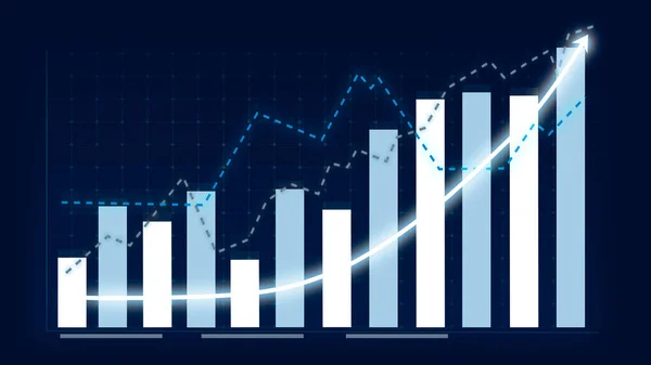 Geschäftswachstumskonzept Einer Anspielungsreichen Grafik Die Zeigt Wie Der Marketingumsatzgewinn Auf — Stockfoto