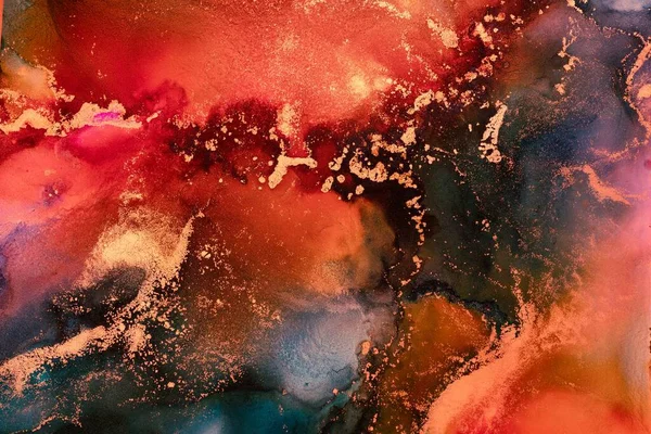 Enfes orjinal resmin mermer mürekkep sanatının soyut arkaplanını yakmak. Boyama, ombre alkol mürekkebinin pürüzsüz mermer arkaplan desenini yaratmak için yüksek kaliteli kağıt dokusuna boyanmış. .