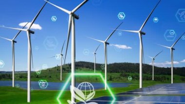 Çevre koruma teknolojisi ve yenilenebilir doğal kaynaklardan gelen temiz enerji ve güçle küresel sürdürülebilir ESG 'ye yaklaşmak