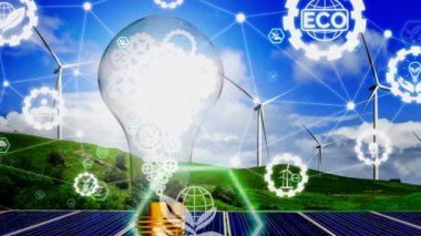 Kavramsal çevresel koruma ve sürdürülebilir ESG geliştirme. 3B hazırlama bilgisayarı grafiği .