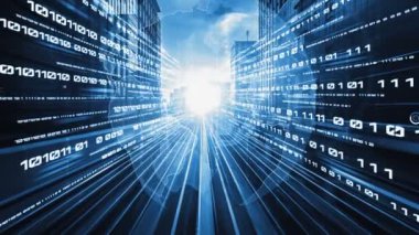 Ticari veri analizi ve zeki yazılım pazarlama stratejisi. Yeni bilgi çağındaki küresel eğilimleri değiştiren akıllı dijital dönüşüm ve teknoloji bozulması kavramı .