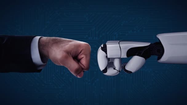 Intelligenza Artificiale Robotica Futuristica Che Illumina Sviluppo Della Tecnologia Concetto — Video Stock
